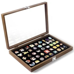 Pin Vitrine, 14" x 9,5" Shadow Box Rahmen für Emaille Pins, Pin Sammlung... - Bild 1 von 7