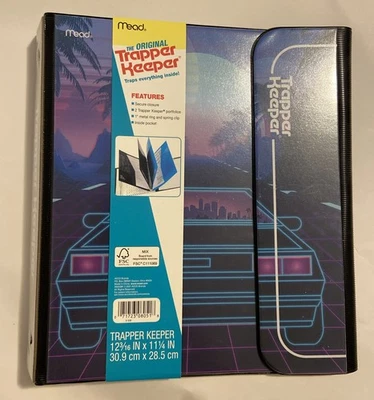 Fichário Trapper Keeper retrô década de 1980 carteira de carro hidromel 12 3/16" x 11 1/4" - Imagem 1 de 3