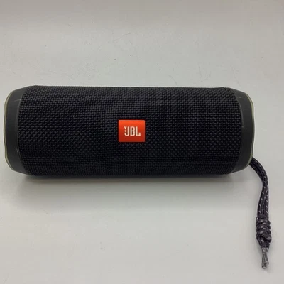 JBL Flip 4 Portable Black Bluetooth Speaker Tested & Working (5C) MO#8755 - image 1 of 4