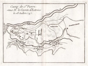 Maastricht Sint Pieter Eben-Emael Nederland Netherlands engraving Le Rouge 1760 - Picture 1 of 1