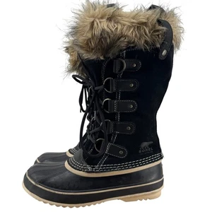 Sorel Joan of Arctic schwarz Kunstfell isoliert wasserdicht Winterstiefel Größe 7,5 - Bild 1 von 13