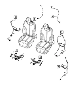 Genuine Mopar Seat Back Wiring 68379876AE - Picture 1 of 1