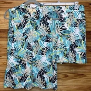 Sport Haley Tropical Golf Tennis Rock Skort Shirt Medium Large SET - Bild 1 von 9