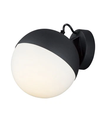 Aplique de pared LED ET2 E20369-92 media luna negra 8" H Foto 1 de 4