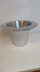 Art Deco Metal Top Hat Ice Bucket Chrome Party Time Rare - Picture 1 of 13