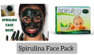Apexaura Spirulina Face Pack 60g – Natural Herbal Skin Brightening & Anti-Aging - Image 1 of 4