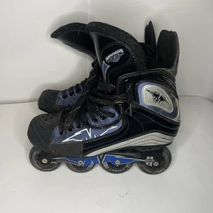 Mission RL Hi-Lo Hockey Inline Skates Size 11 D Blue Black 3.3 Stiffness Rating - Picture 1 of 8