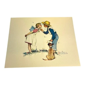 Norman Rockwell "Beguiling Buttercup" stampa litografica in rilievo rialzata 8 x 10 Nabisco - Foto 1 di 9