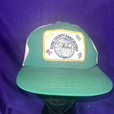 Винтажная бейсболка 1970-е Kern County сельскохозяйственная кепка с застежкой сзади кепка дальнобойщика рабочая кепка - Изображение 1 из 4