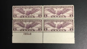 Scott C12, Plate Block of Four, OGH - Bild 1 von 1