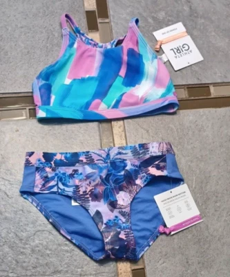 NWT Athleta Girl S / 7 Santorini Reversible Bikini Top +Vacay Mode Bottom - Image 1 of 4