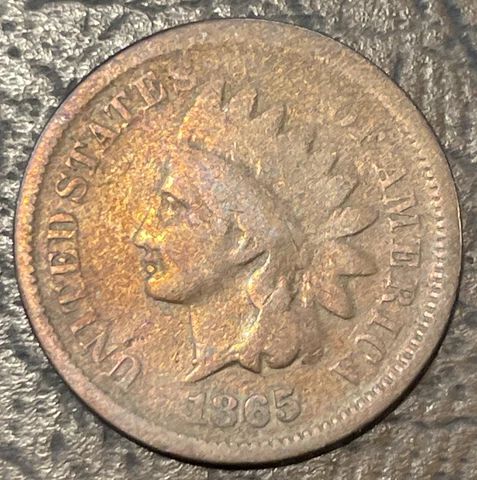 1865 1c USA Indian Head Cent Penny Cover