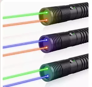 5000m Two Colors 2 in 1 Green Red Laser Pointer Pen Rechargeable Light Lamp Kit - Picture 1 of 7