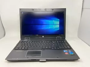 HP EliteBook 8540w 15" Core i7-620M 2.7GHz 4GB 320GB WiFi Wn10 AMD Gaming Laptop - Picture 1 of 10