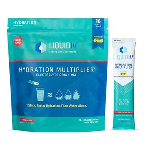 Liquid I.V. Hydration Multiplier - Strawberry - Hydration Powder Packets | - Picture 1 of 21