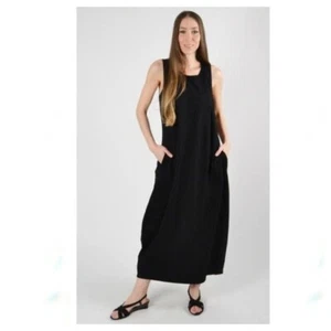 Maxi Vestido Bryn Walker Para Mujer Algodón Orgánico y Bambú Pippa Cuello Redondo Negro S - Imagen 1 de 9