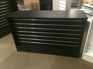 Cheap Black slatwall retail shop counter brand new 1200 x 510 x 970 AvailableNow - Picture 1 of 4
