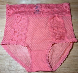 AERIE American Eagle PEACH LACE HI-RISE BRIEF PANTIES/panty Size XS  NWOT - Picture 1 of 2