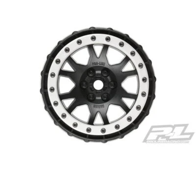 Pro-Line 2763-03 Impulse Pro-Loc Black Wheels with Silver Rings Proline - Bild 1 von 2