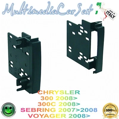 Mascherina Adattatore Autoradio DOPPIO 2 DIN Jeep Compass Liberty Wrangler 3531 - Immagine 1 di 4