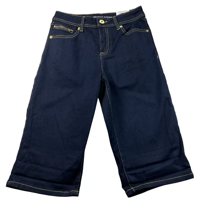 Bermudas cortas International Concepts para mujer talla 4 azul denim elástico nuevas Foto 1 de 4