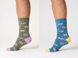 CALCETINES DE BAMBÚ PARA MUJER - SLEEPY CAT TA585B - NUEVOS CON ETIQUETAS - Imagen 1 de 10