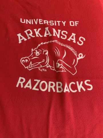 1960s Arkansas Razorbacks acrylic blanket 5x6 ft Chatham Blankets Cover