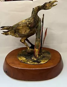 VTG ‘74 Bill Lett Brutalist Original Goose Copper Sculpture Bronze Brass Metal - Picture 1 of 7