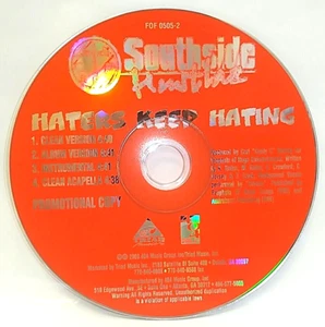 (CD) Southside Hustlaz – Haters Keep Hating, Promo, FOF 0505-2, Single, EX, Rare - Imagen 1 de 1