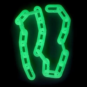 CADENA DE PLÁSTICO BRILLANTE EN LA OSCURIDAD 40 pulgadas seguridad Navidad marley fantasma utilería decoración - Imagen 1 de 7