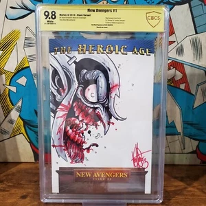 NEW AVENGERS #1 CBCS 9.8 MOON KNIGHT MARVEL ZOMBIES SKETCH BY KEN HAESER! - Picture 1 of 4