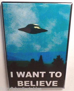 I Want To Believe 2"x3" Kühlschrank Spind MAGNET - Bild 1 von 3