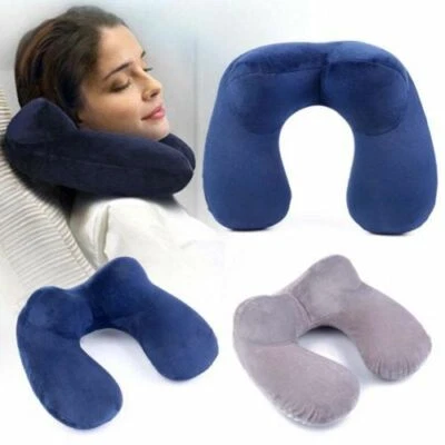 Portable Travel Pillow Inflatable Neck Pillow U Shape Blow Up Comfortable Neck - image 1 of 4