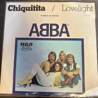 Abba, Chiquitita (English Version) / Lovelight, 1979 Mexican 7" Single PS, Europ - Image 1 of 4