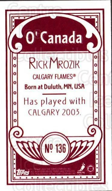 2003-04 Topps C55 Minis O Canada Red #136 Rick Mrozik - Image 1 of 1