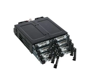 Icy Dock MB998IP-B 8x2.5" MiniSAS SSD HDD 5.25" Hot Swap Removable Storage - Image 1 of 4