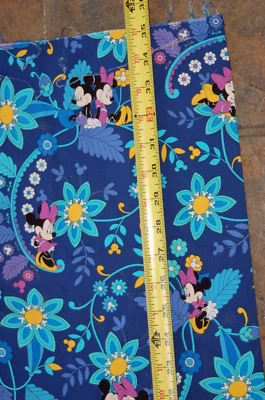 54 X 35" NEARLY 1 YARD FABRIC MICKEY MINNIE DISNEY DREAMING MIDNIGHT IN KINGDOM - Image 1 of 4