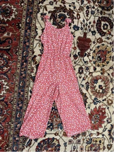Little Girl Lily Bleu Floral One Piece Jumpsuit Size 8 - Picture 1 of 10
