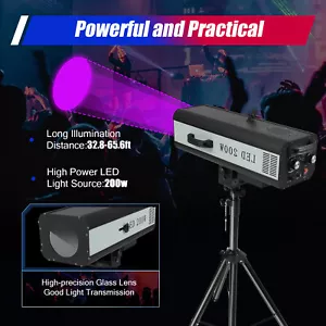 LED Follow Spot Light DJ Party Theater Disco Stage Spotlight Manual Control 200W - Picture 1 of 24
