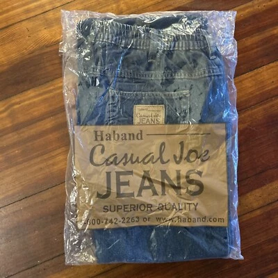 De colección Nuevo Antiguo Stock Haband Casual Joes Pantalones Azul Denim Talla XL Foto 1 de 4