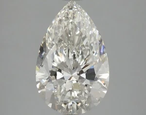 Lab Grown 2.62 Ct PEAR Cut IGI Certified CVD Diamond G Color SI1 WITH FREE SHIP. - Picture 1 of 12