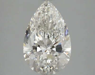 Lab Grown 2.62 Ct PEAR Cut IGI Certified CVD Diamond G Color SI1 WITH FREE SHIP. - Image 1 of 4