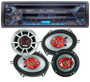 Gravity Cara Audio  CD Player w/ Bluetooth AM FM + 6x8" / 5x7  + 6.5" Speakers - Picture 1 of 12
