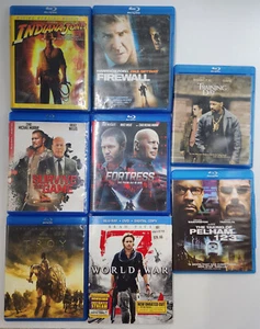 8 Blu Ray Movies:Indiana Jones/Firewall/Fortress/Troy/Pelham 123/Training Day+2 - Picture 1 of 18