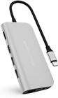 HyperDrive USB-C Hub 9-In-1 for MacBook Pro Air iPad Power Silver HD30F-SILVER