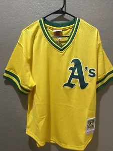 Maglietta pullover Mitchell & Ness MLB Oakland Athletics Rickey Henderson BP taglia L - Foto 1 di 5