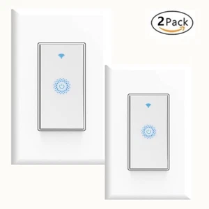 Smart Wifi Lichtschalter 2er-Pack funktioniert mit Alexa Google Home Android iOS IFTTT - Bild 1 von 8