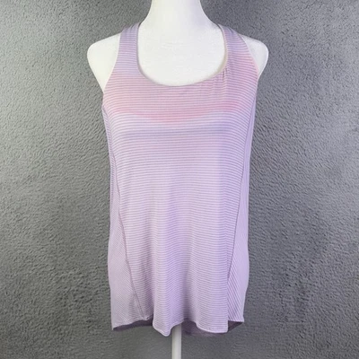 Lululemon Tank Top Womens 8 Pink Purple Built in Bra Relaxed Athletic Preppy - Image 1 of 4