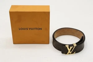 Louis Vuitton Monogram Canvas Ledergürtel M9608 Größe 90/36 - Braun/Gold - Bild 1 von 17