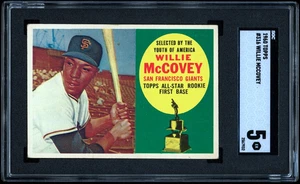1960 Topps #316 Willie McCovey HOF RC SGC 5 CENTERED - Picture 1 of 2